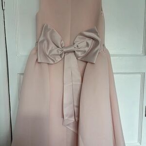 Monsoon Light Pink Kids Dress with Satin Bow